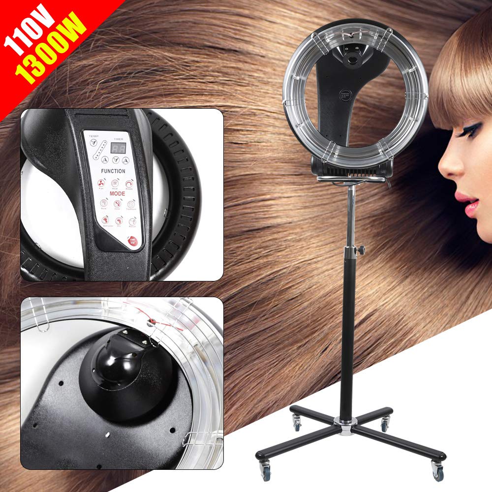 1300W Orbiting Rotating Hair Dryer - 3 in 1 Professional Hair Steamer & Salon Hair Processor with 360 Degree Rotation - Perfect for Salon, Spa & Home Hair Care