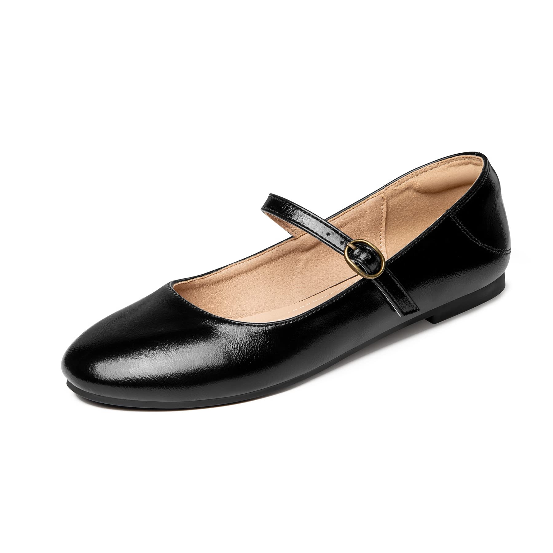 Rekayla Women's Mary Jane Flats - Comfortable Dressy Ballet Shoes with Round Toe & Slip-On Design | Perfect for Work, Weddings & Casual Outfits
