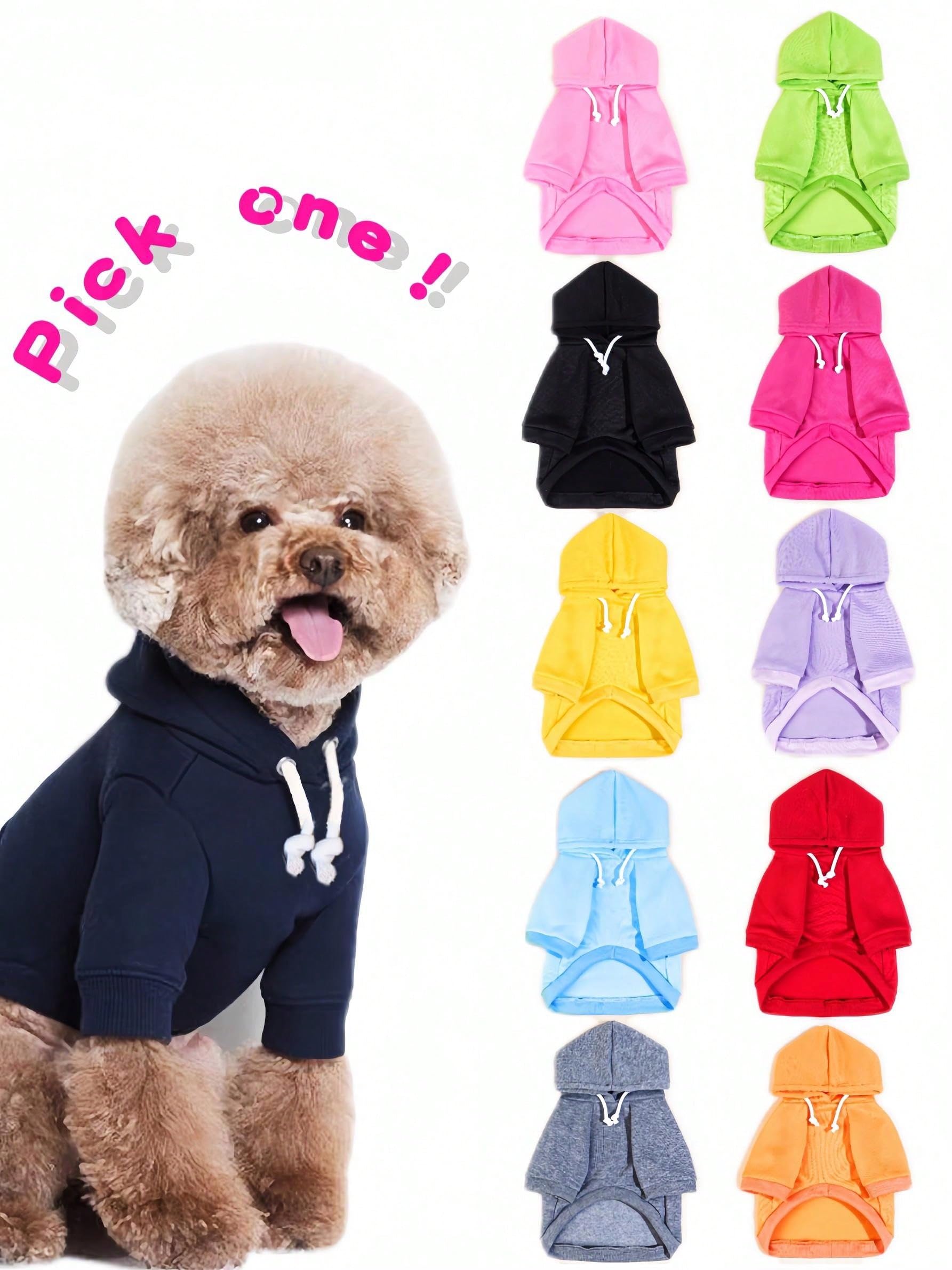 QWINEE Basic Dog Hoodie - Warm Pet Jacket for Small & Medium Dogs & Cats - Soft Puppy & Kitten Apparel in Mauve Purple (XL) - Perfect for Winter Walks & Indoor Comfort