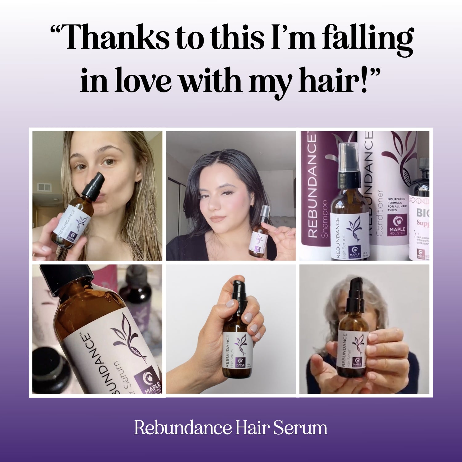 REBUNDANCE™ Hair Serum for Women - Nourishing & Repairing Hair Treatment with Natural Oils - Perfect for Dry, Damaged Hair & Daily Styling Protection