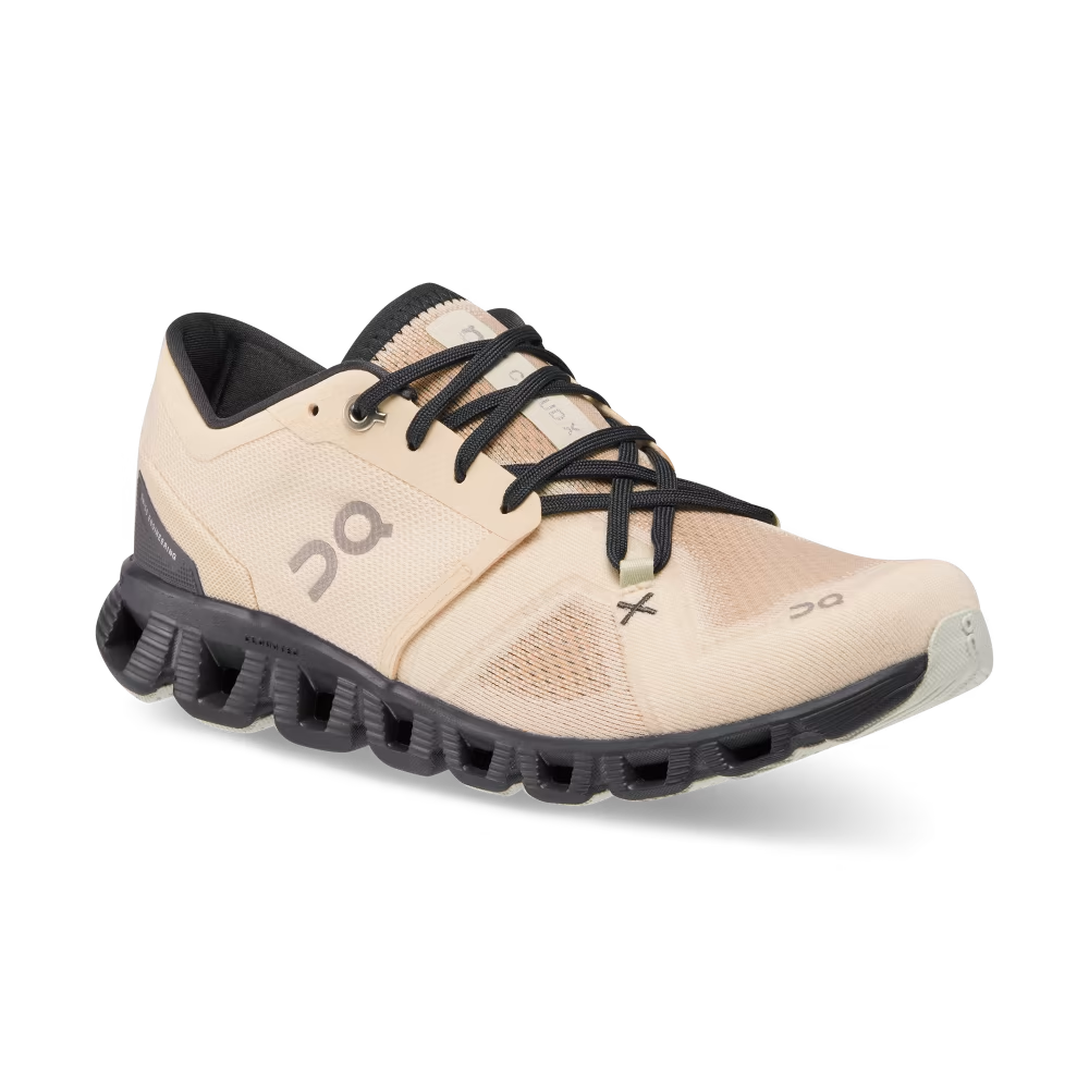On Running Women's Cloud X 3 Running Shoes - Lightweight & Breathable for Gym, Trail & Daily Wear (Fawn/Magnet Color)