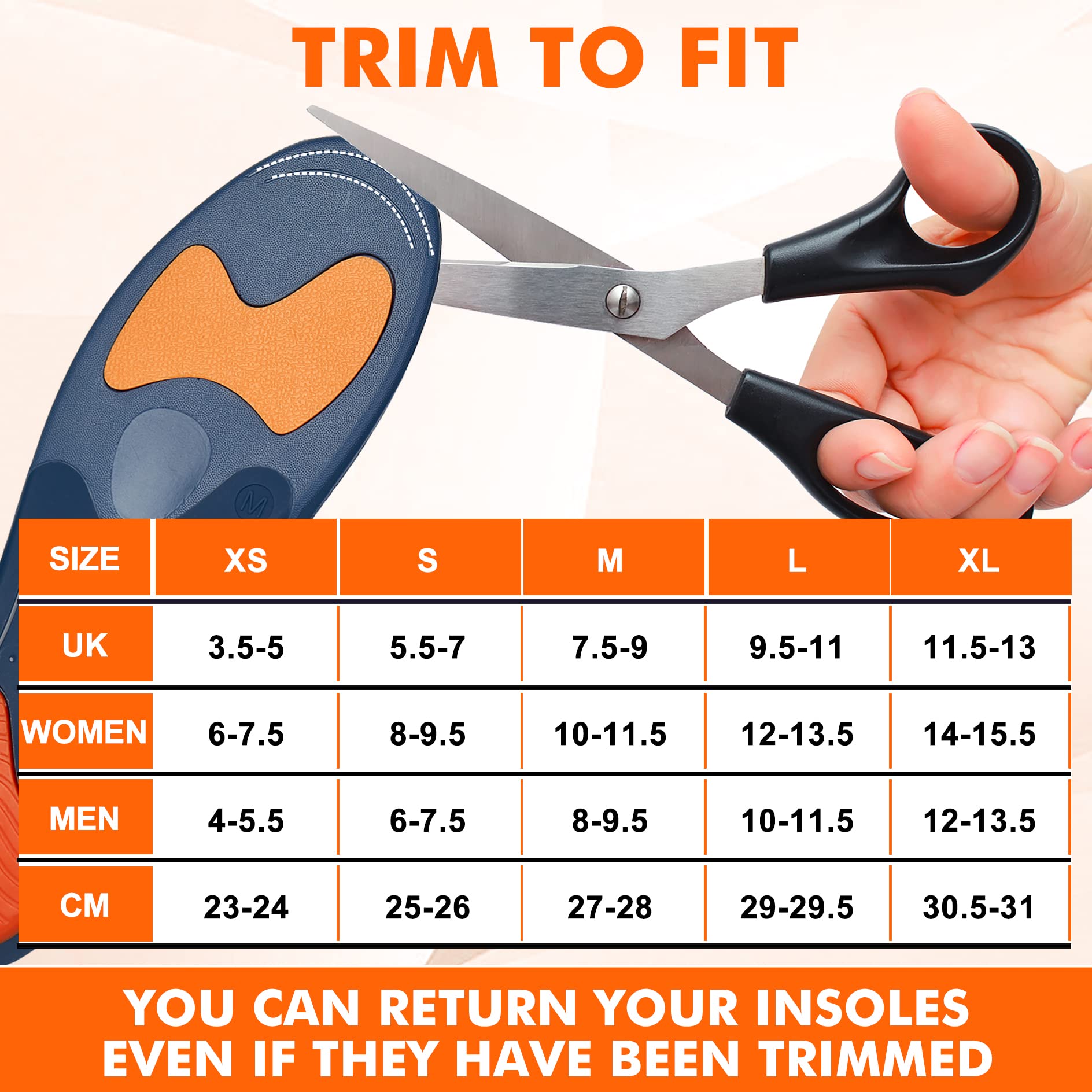 **Plantar Fasciitis Insoles for Women & Men – Orthotic Arch Support Shoe Inserts for Flat Feet, Heel Pain, High Arches & Overpronation – Relieve Metatarsalgia & Foot Pain with Shock Absorption – Perfect for Running, Walking & Work Shoes**