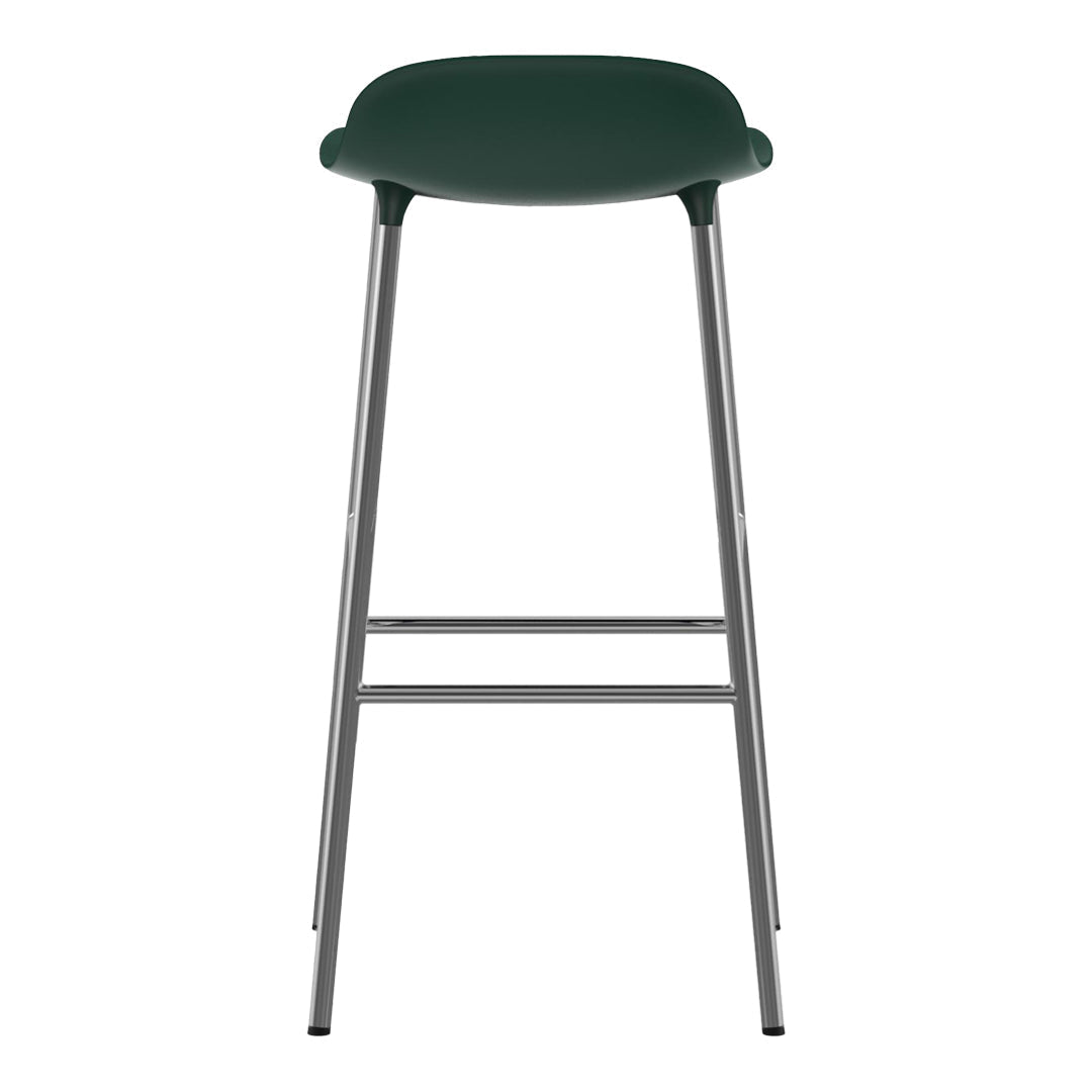 Modern Metal Bar Stools with Form Seat - Industrial Style Counter Height Stools for Kitchen Island, Home Bar & Dining Room