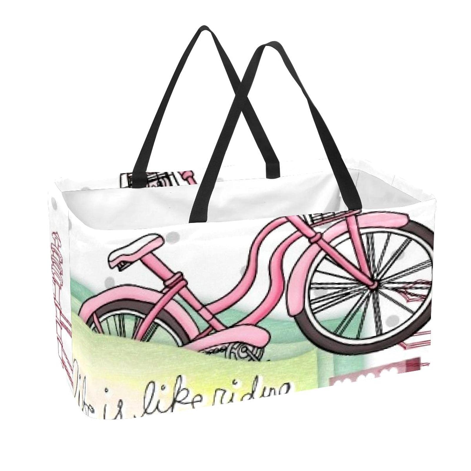 Large Foldable Shopping Basket - Durable Washable Grocery Bag for Shopping & Storage