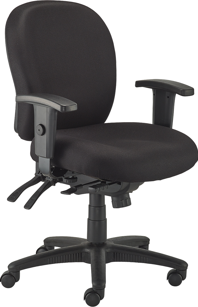 Eurotech Racer FM4087 Ergonomic Fabric Office Chair - Adjustable Height, Lumbar Support & Swivel Base for Home Office, Gaming & Workspace Comfort