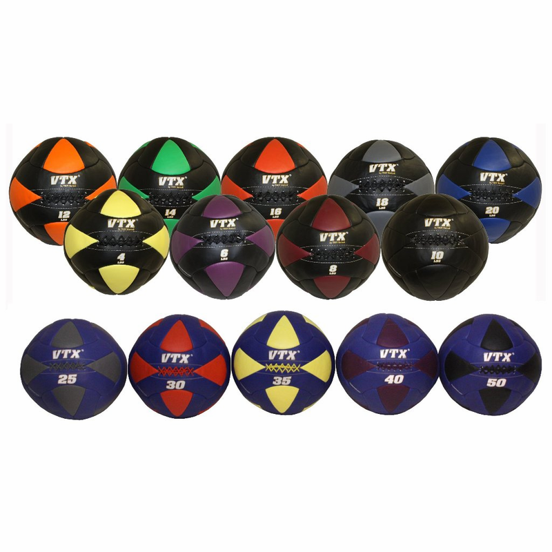 VTX Leather Wall Balls - Complete Set for CrossFit, Gym & Functional Training | Durable Exercise Equipment for Home & Commercial Use