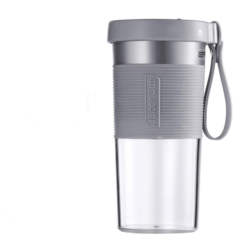 Portable USB Rechargeable Cordless Blender - 320ml BPA-Free Tritan Personal Smoothie Maker, Mini Juicer Cup for Fruits, Vegetables & Protein Shakes | Perfect for Home, Office, Gym, Travel & Outdoor Activities | Waterproof & Lightweight (Grey)