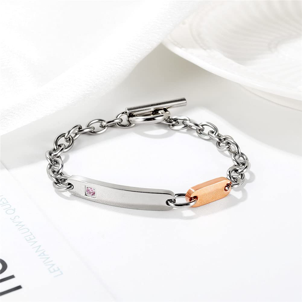 Medical Alert ID Bracelet for Men & Women - Stainless Steel Link Chain Emergency ID Bracelet with Customizable Medical Card - Perfect for Seniors, Diabetics & Allergy Sufferers - Health Safety Jewelry for Daily Wear & Travel