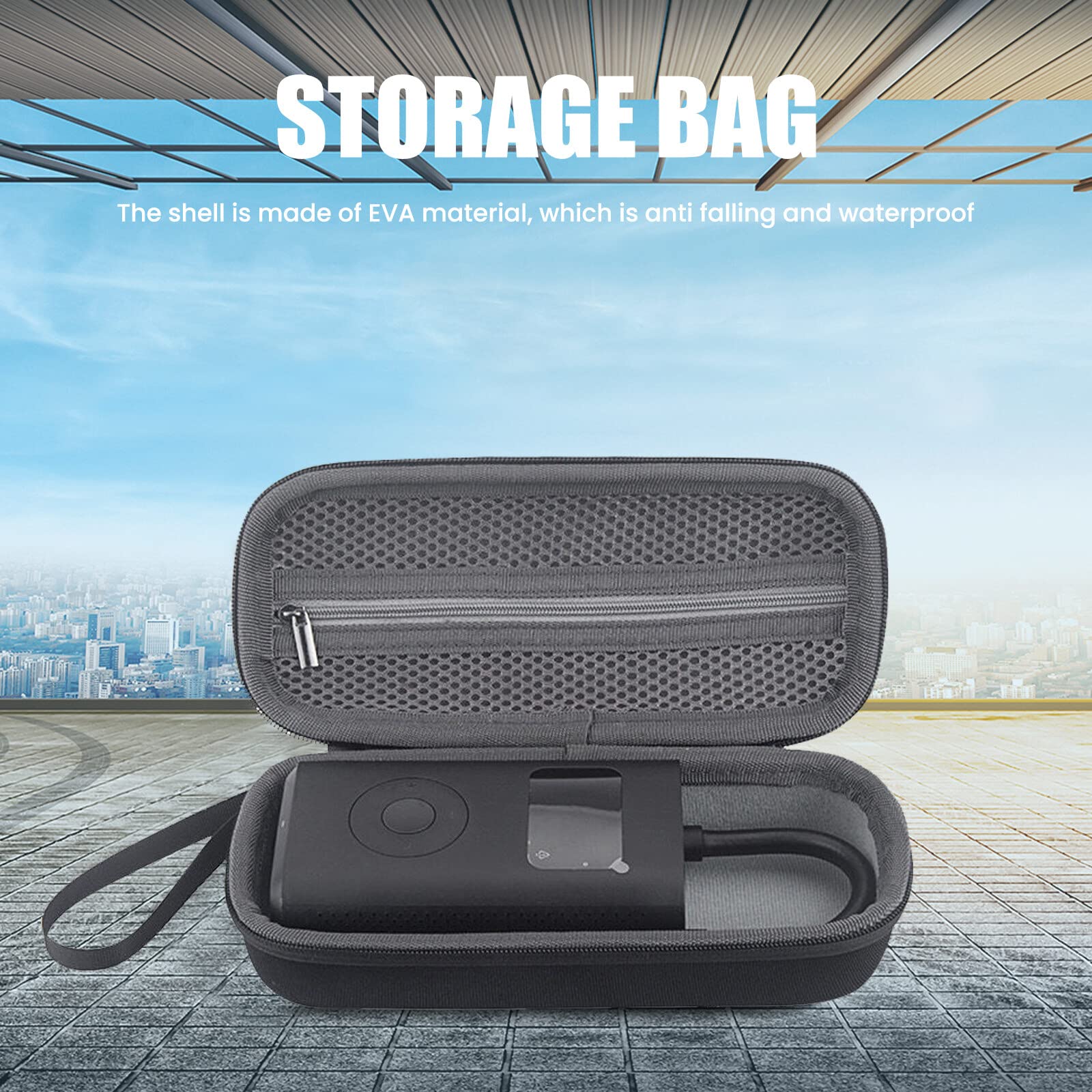 Xiaomi 1S Electric Air Compressor - Portable Mini Air Pump with Hard Shell Case, Battery Bag - Perfect for Car Tires, Bikes, Inflatable Toys & Sports Equipment