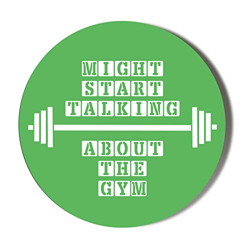 58mm Gym Mirror with Green Background - Perfect for Bodybuilding Motivation & Gym Humor | Ideal for Home Workouts, Fitness Studios & Gym Locker Decor