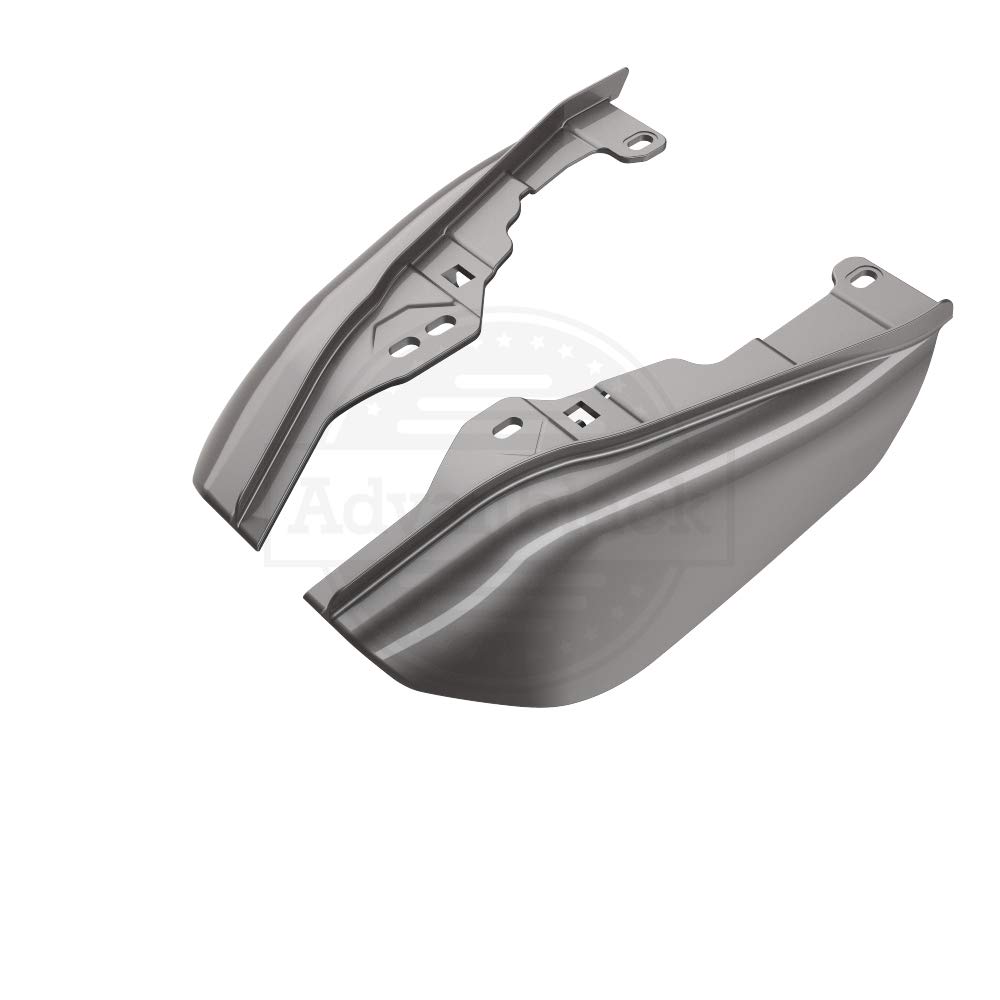 2009+ Harley Touring Motorcycle Heat Shields & Mid-Frame Air Deflectors - Billet Silver | Reduce Engine Heat for Comfortable Long Rides