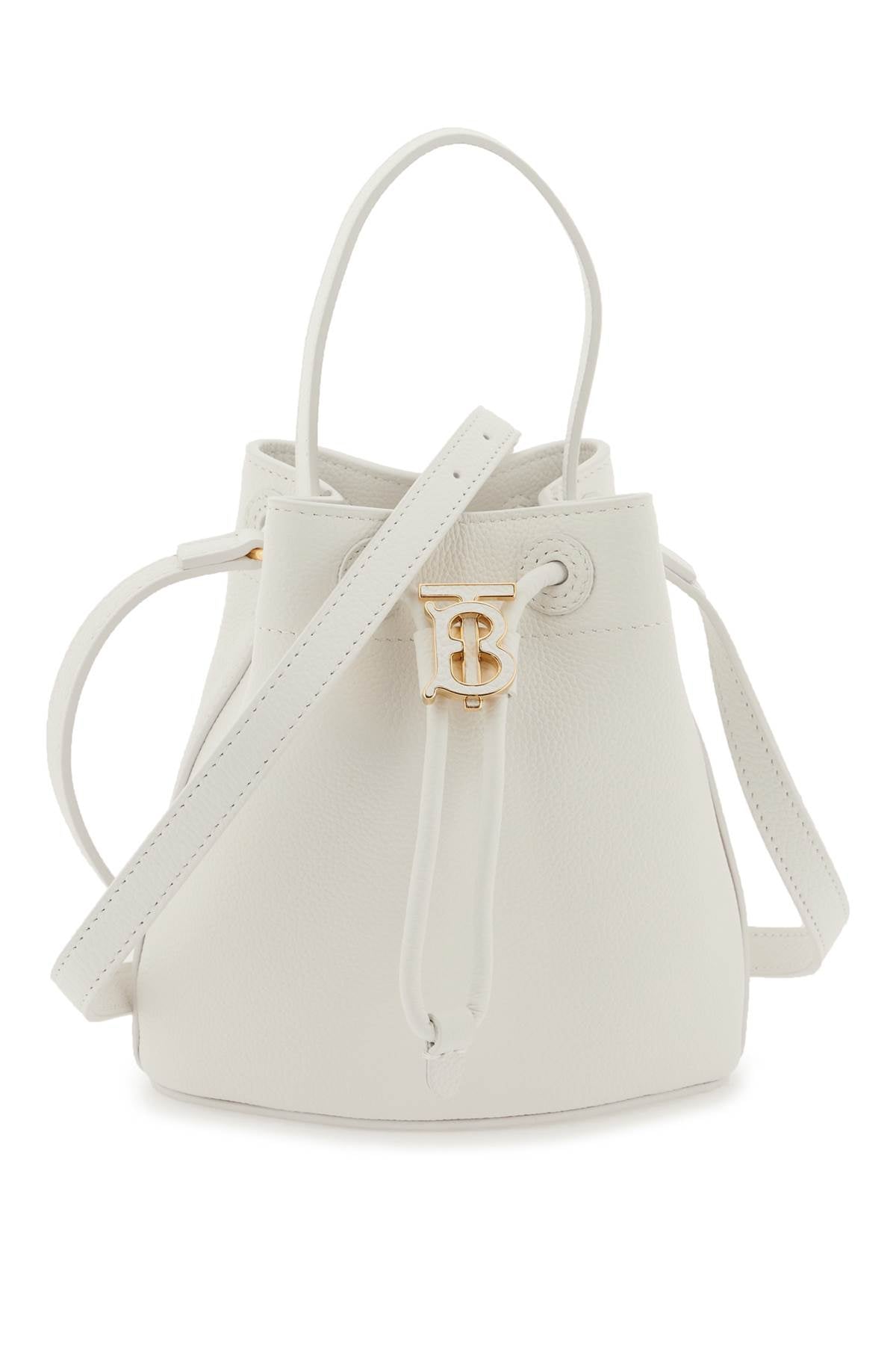 Burberry TB Mini Bucket Bag for Women - Luxury Leather Crossbody Handbag - Perfect for Daily Use, Travel & Shopping