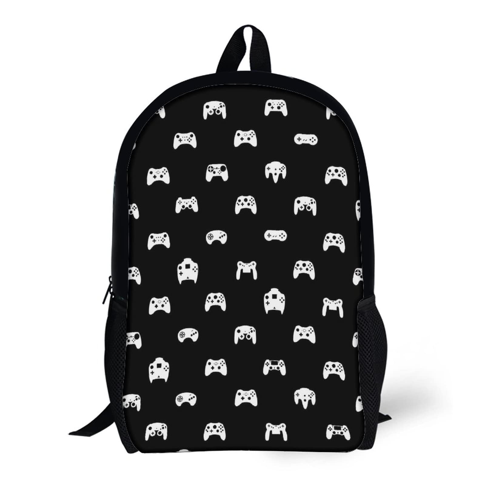 Vbadag White Weapon Gamer Backpack - Waterproof Black Casual Daypack for Gaming, School & Travel | Fits 16 Inch Laptop | Perfect for Teens, Students & Business Professionals | Great for School, Work, Commuting & Outdoor Adventures