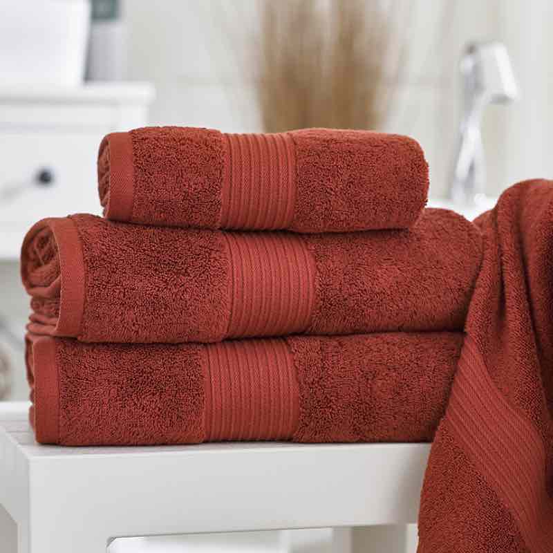 Premium Pima Cotton Bliss Towel - 650gsm Ultra Soft & Absorbent - Paprika Color - Perfect for Spa, Bath, Beach & Luxury Home Use