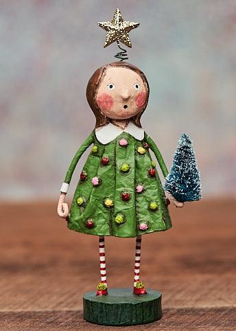 Chrissy Christmas Figurine by Lori Mitchell - Hand-Painted Holiday Collectible - Perfect for Christmas Decor, Gift Giving & Home Display
