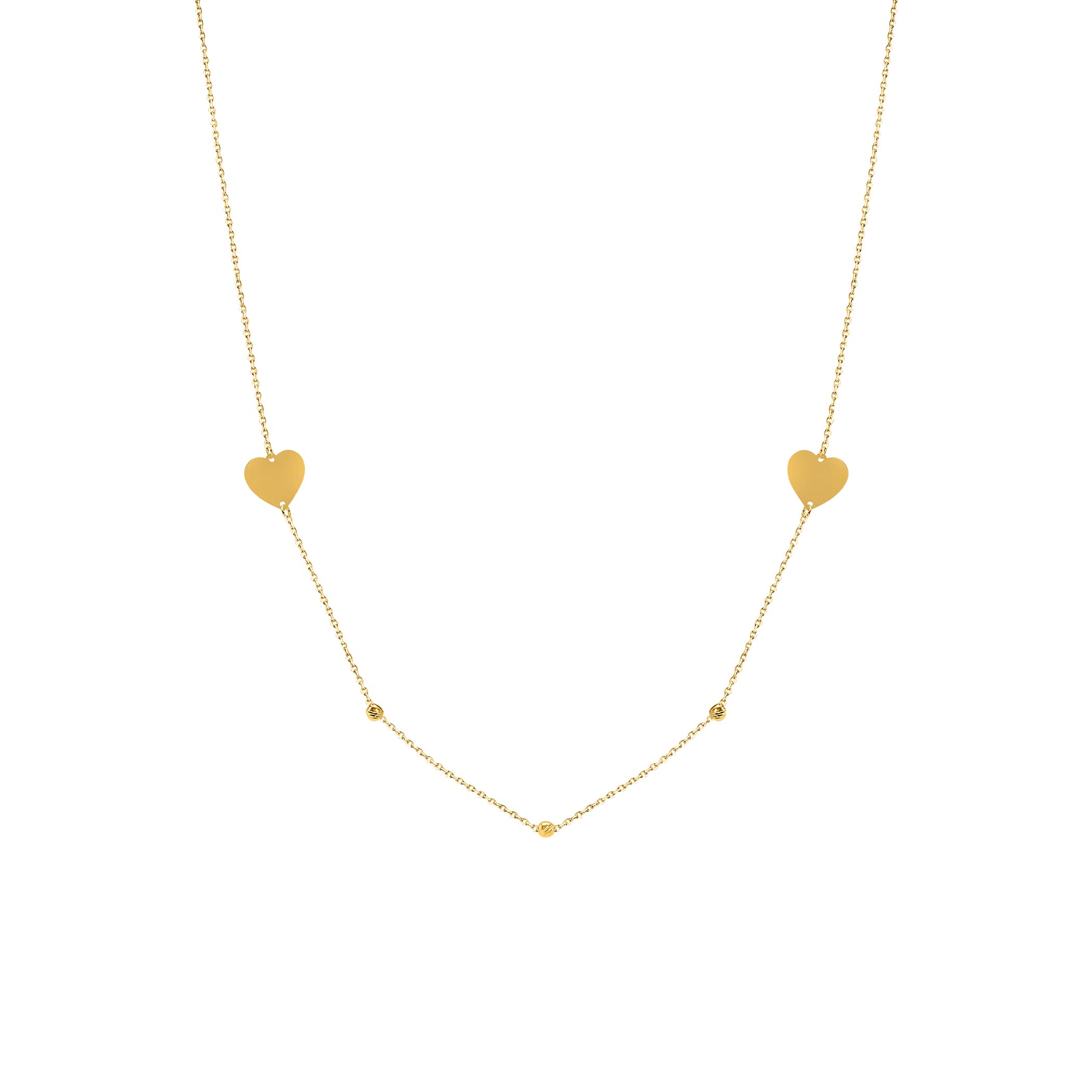 14K Real Gold Pendant Necklace for Women - Elegant Dainty Jewelry Gift with 17.7