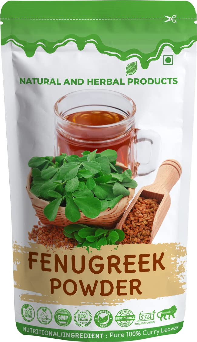 Organic Fenugreek Powder (Methi Seeds) for Hair Growth, Skin Care & Weight Loss | Natural Diabetes Support & Immunity Booster | Trigonella Foenum-Graecum Herbal Supplement | Use in Face Masks, Drinks & Oral Care