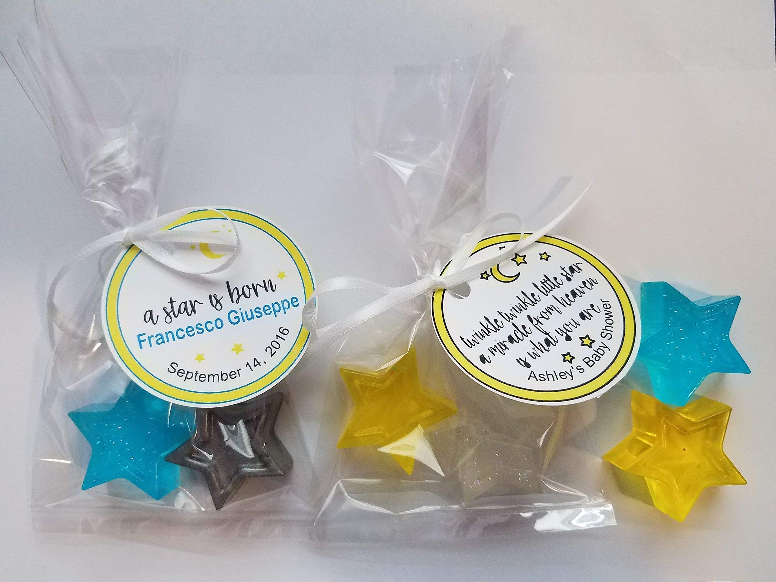25 Pack Twinkle Little Star Baby Shower Soap Favors - Handmade Custom Soap for Gender Reveal Parties | Perfect for Baby Showers, Newborn Gifts & Gender Announcement Celebrations