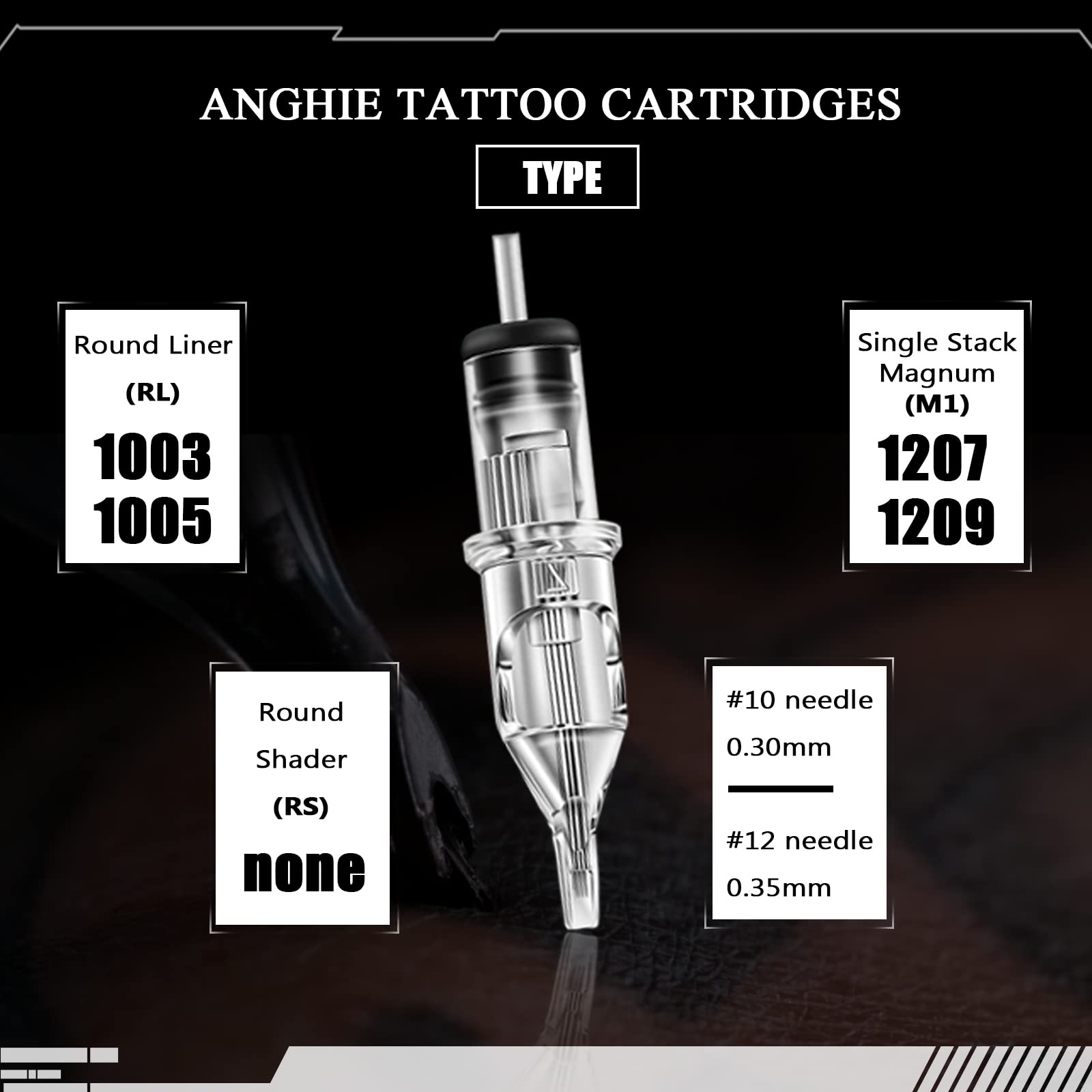 40Pcs Disposable Tattoo Needles Cartridge - Mixed Round Liner, Shader & Magnum Needles for Professional Tattoo Artists | Perfect for Line Work, Shading & Coloring Tattoos