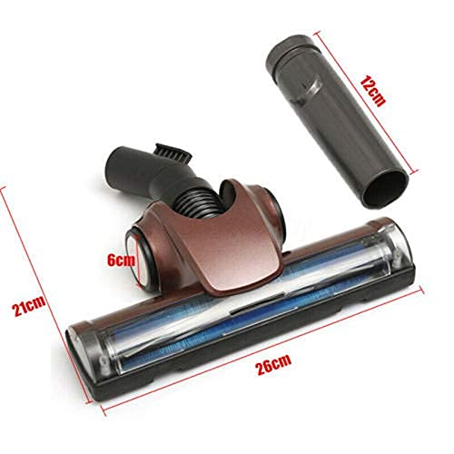 Ubersweet® Air Turbo Brush Cleaner - Black & Coffee Hair Cleaning Tool for Pets, Carpets, Upholstery - Powerful Air-Driven Turbo Brush Head (Model 97060) - Perfect for Pet Grooming, Home & Car Cleaning