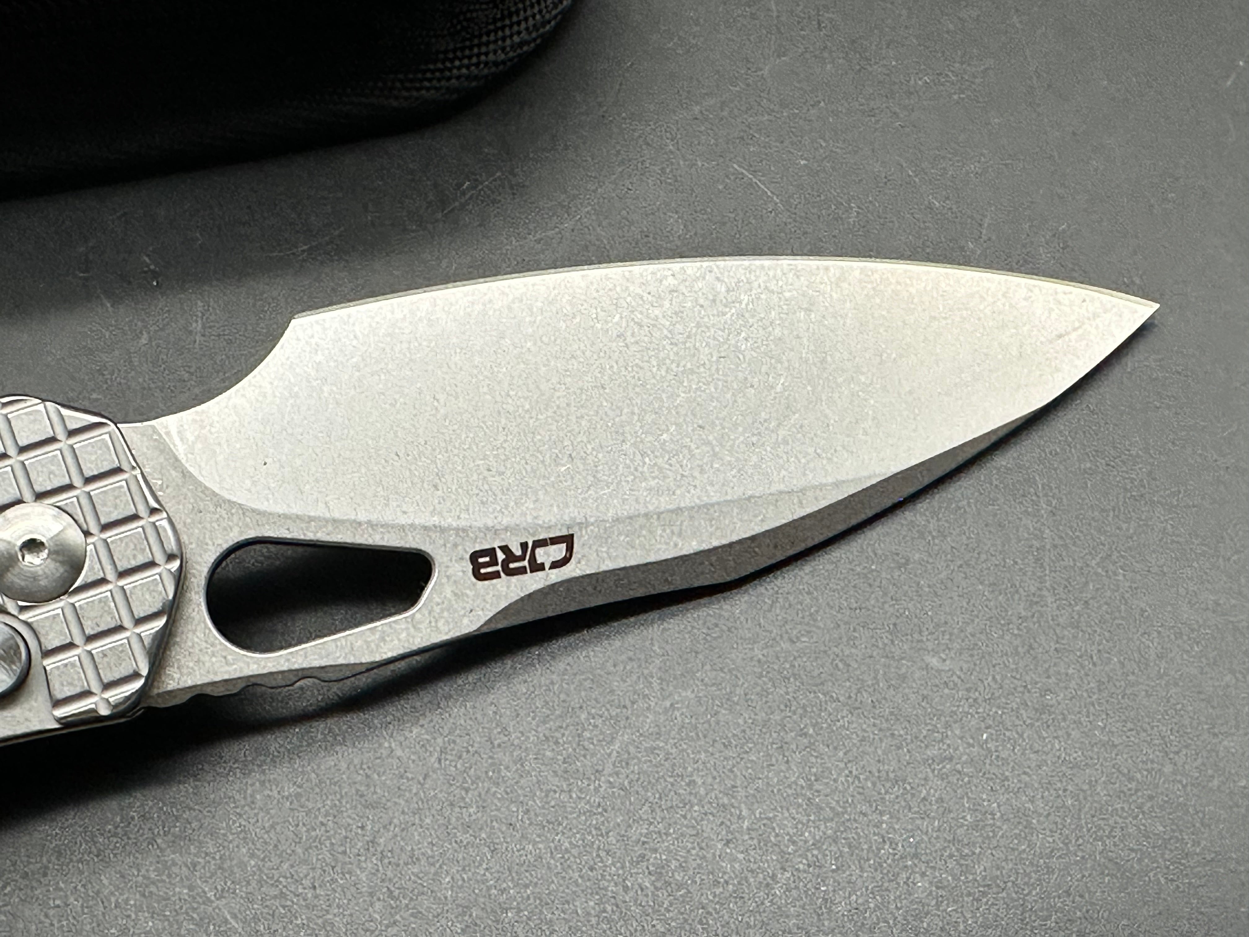 CJRB Frack Pocket Knife - Stainless Steel Handle, AR-RPM9 Blade, Button Lock (Model J1931 FST) - EDC, Outdoor, Camping & Survival Knife