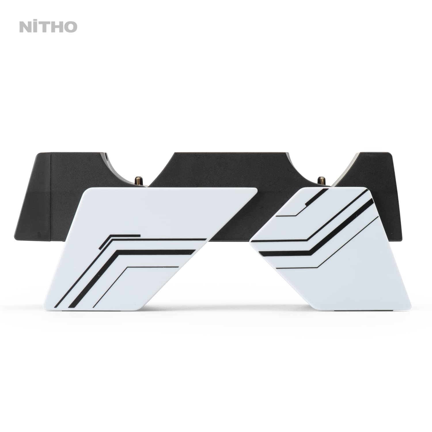 NiTHO PS5 Controller Charging Station - Fast Charging Dock for PS5 & Edge Controllers, Playstation 5 DualSense Charger (White) | Perfect for Gaming Setup & Multi-Controller Charging