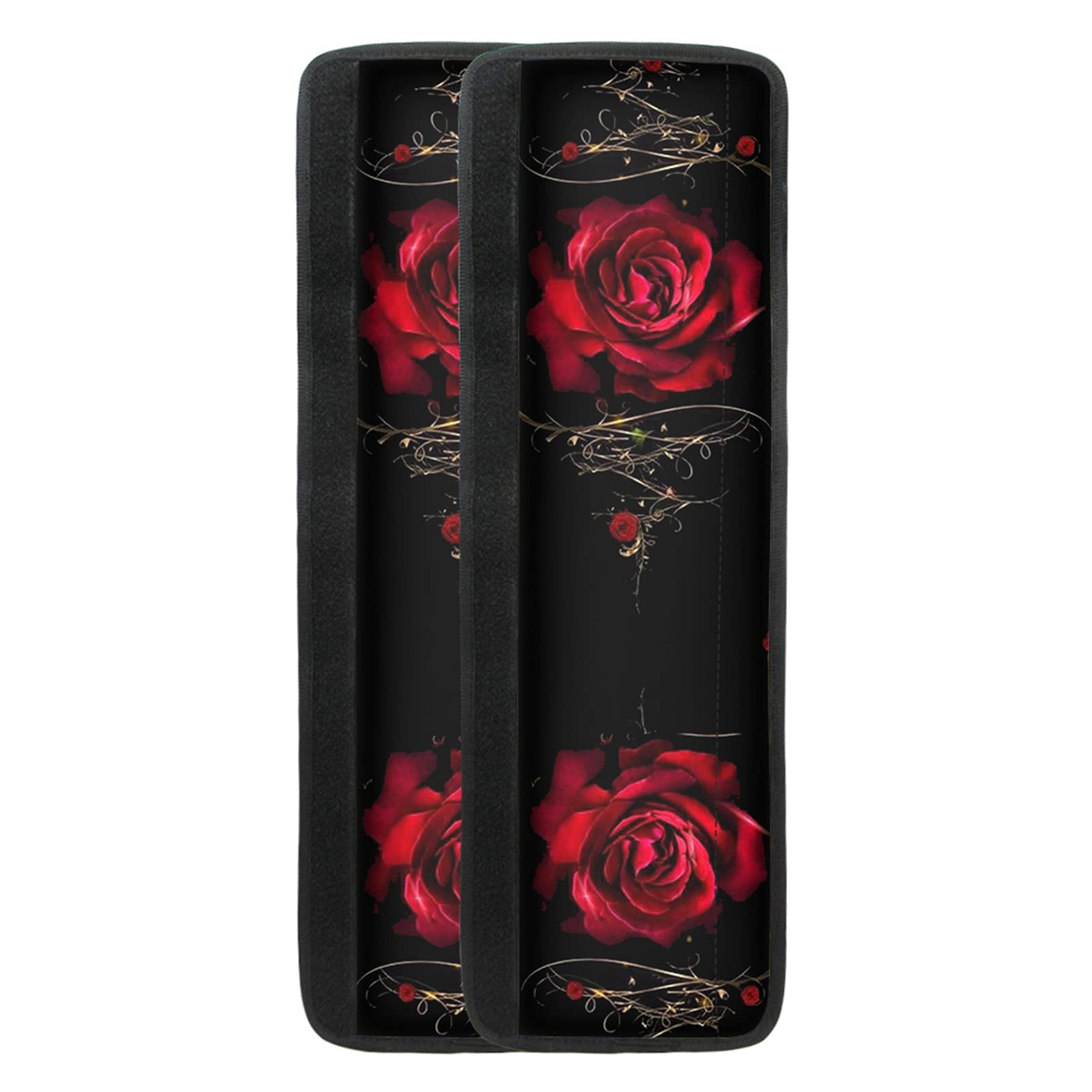 Red Rose Refrigerator Handle Covers - Kitchen Appliance Protectors for Oven & Microwave, Anti-Smudge & Fingerprint Resistant - Perfect for Home Decor & Handles Protection