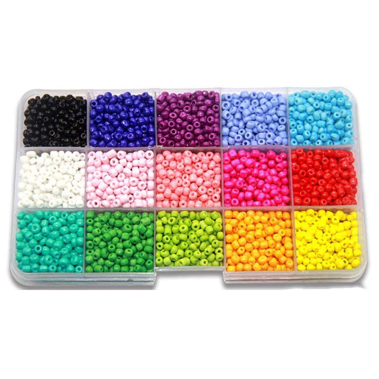 Vibrant Non-Fading Glass Rice Beads - 15 Colorful Handmade Painting Beads with Wire & Accessories Kit for DIY Jewelry Making, Home Decor, and Gift Box Embellishment