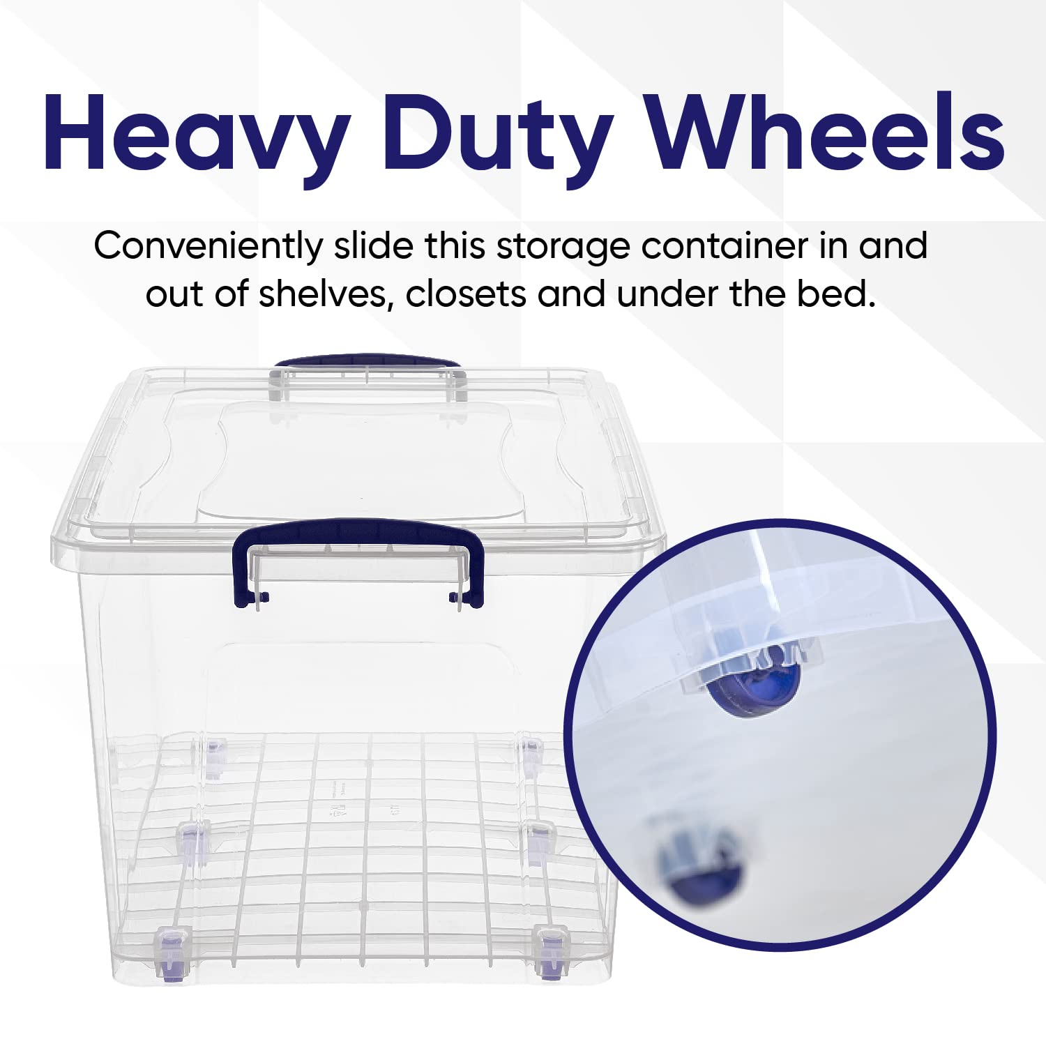 Superio Clear Plastic Storage Bins with Lids - 44 Quart Stackable Organizing Containers (2 Pack) | BPA Free & Odor Free | Perfect for Home, Dorm, Pantry & Closet Organization