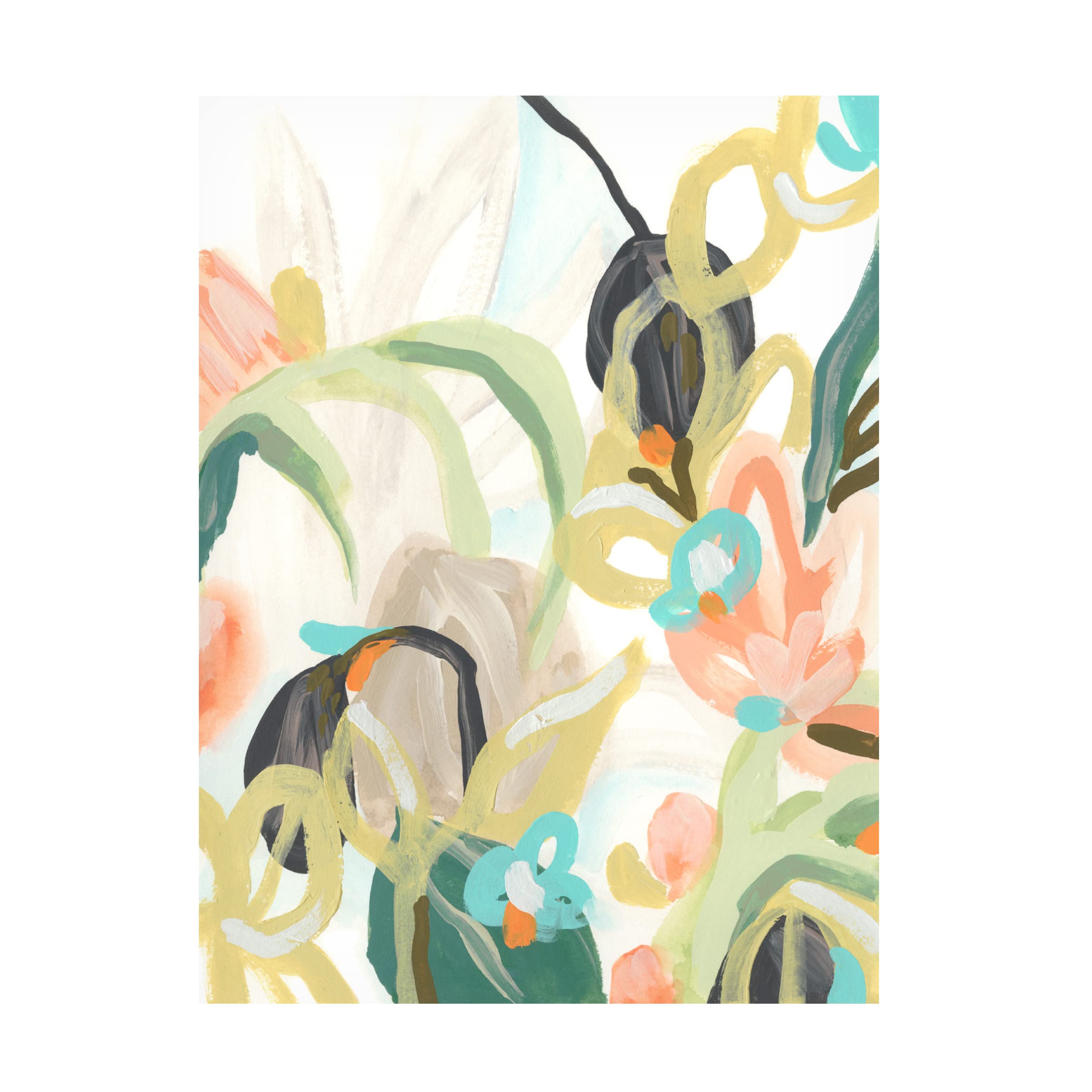 Trademark Fine Art 'Tropical Jest I' Canvas Wall Art by June Erica Vess - Vibrant Tropical Painting for Living Room, Bedroom & Office Decor