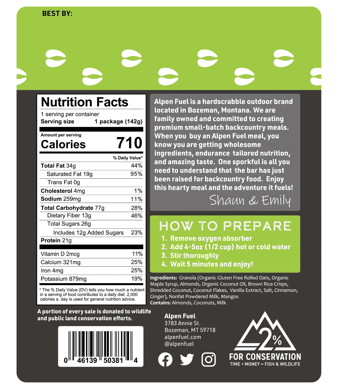 Alpen Fuel Coconut Mango Breakfast Granola - Gluten Free, Non-GMO, High Protein Granola Cereal for Energy & Healthy Breakfast - Perfect for Smoothie Bowls, Yogurt Toppings & On-the-Go Snacking
