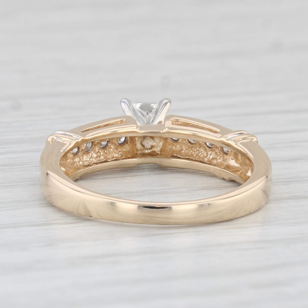 0.47ctw Princess Cut Diamond Engagement Ring - 14K Yellow Gold, Size 7 - Perfect for Proposals, Anniversaries & Romantic Occasions