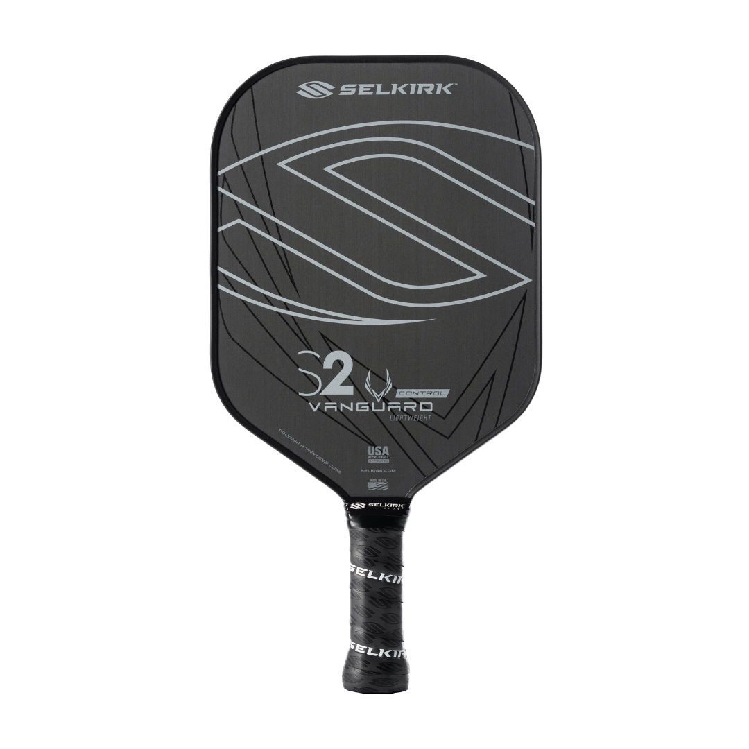 Selkirk Vanguard Control S2 Pickleball Paddle - Raw Carbon Fiber Face for Enhanced Spin & Power | Perfect for Competitive Play & Outdoor Games