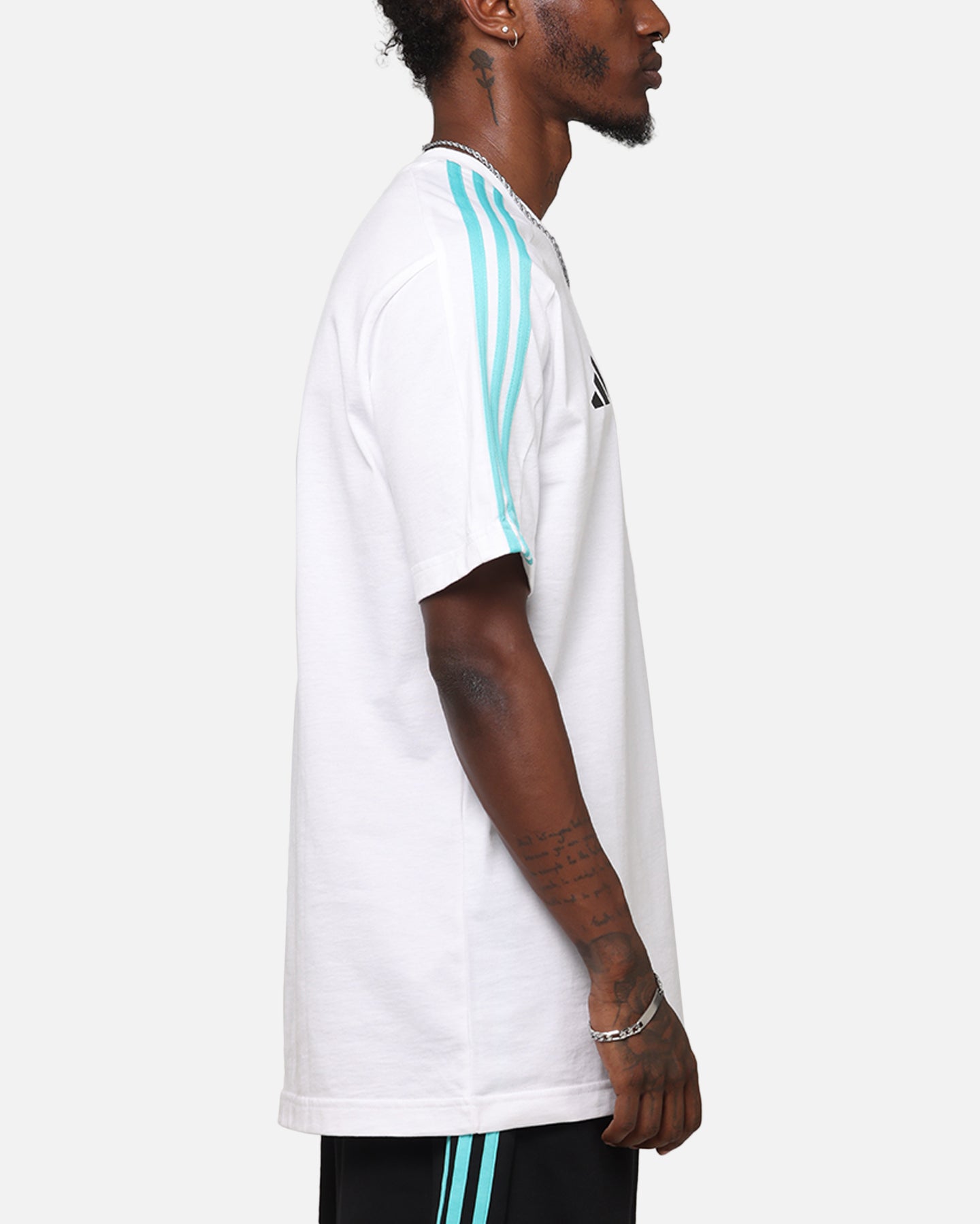 Adidas x Mercedes AMG Petronas F1 Team DNA T-Shirt - White - Official Formula One Racing Fan Apparel for Men & Women - Perfect for Race Day, Sports Events and Casual Wear