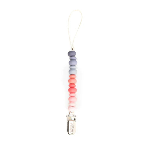 Pink Silicone Pacifier Clip for Babies - Secure & Stylish Pacifier Holder for Strollers, Car Seats & On-the-Go Parenting