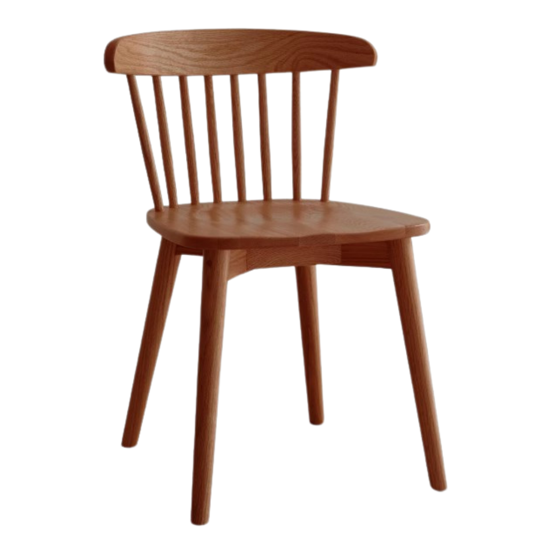 Solid Wood Windsor Chair Set of 4 - Oak, Cherry & Black Walnut - Perfect for Dining Room, Kitchen or Farmhouse Decor