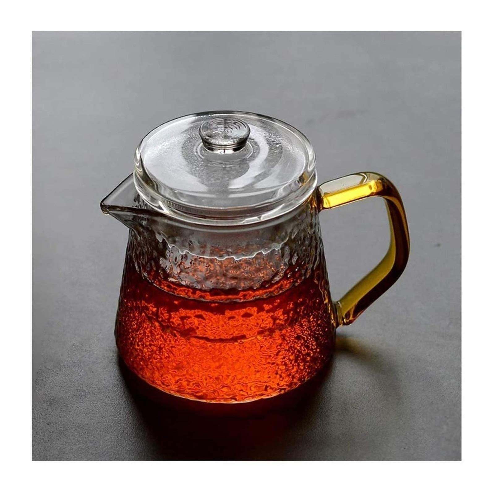 Heat-Resistant Glass Teapot with Lid - 280ml Clear Flower Tea Kettle for Loose Leaf Tea, Herbal Infusions & Iced Beverages - Perfect for Home, Office & Tea Ceremonies