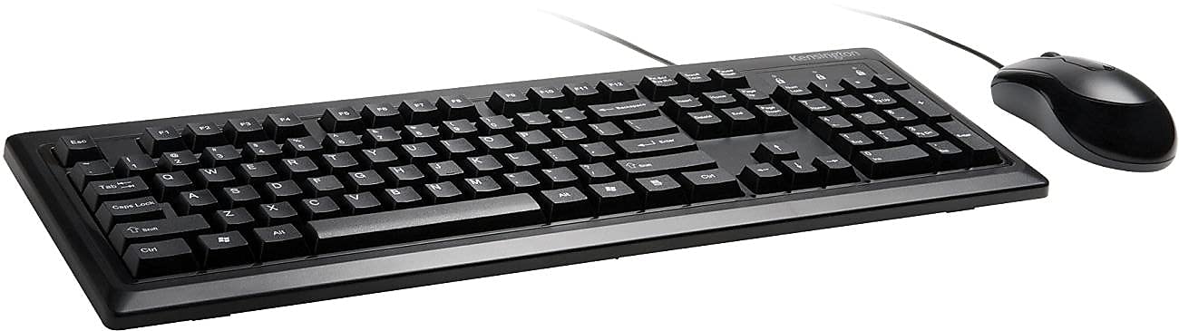Kensington Wired Keyboard and Mouse Desktop Set (K72436AM) - Ergonomic USB Combo for PC, Mac, Laptop - Perfect for Office, Home, Gaming & Productivity