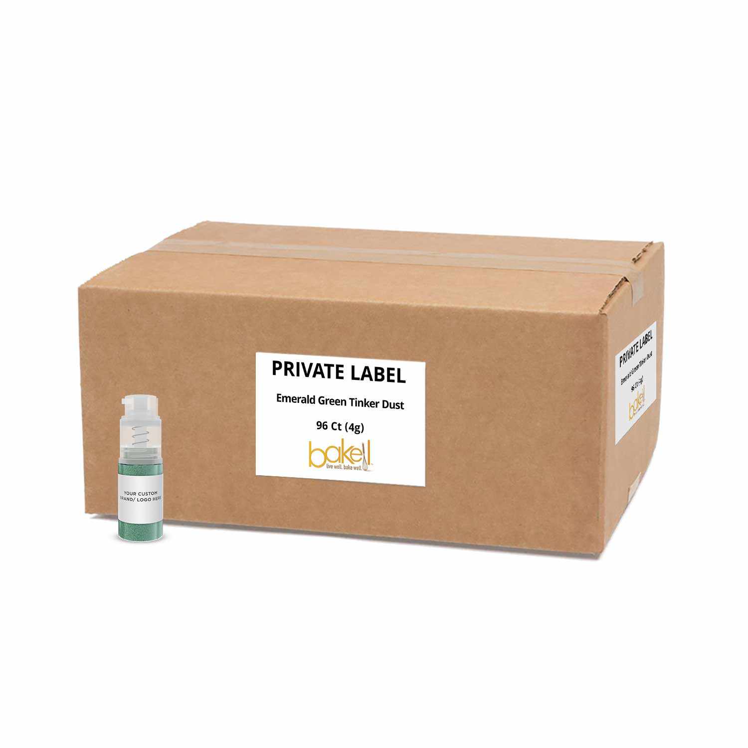 Emerald Green Tinker Dust® Glitter for Crafts - 4g Spray Pump Bottle with Private Label - Perfect for DIY Projects, Nail Art, and Party Decorations