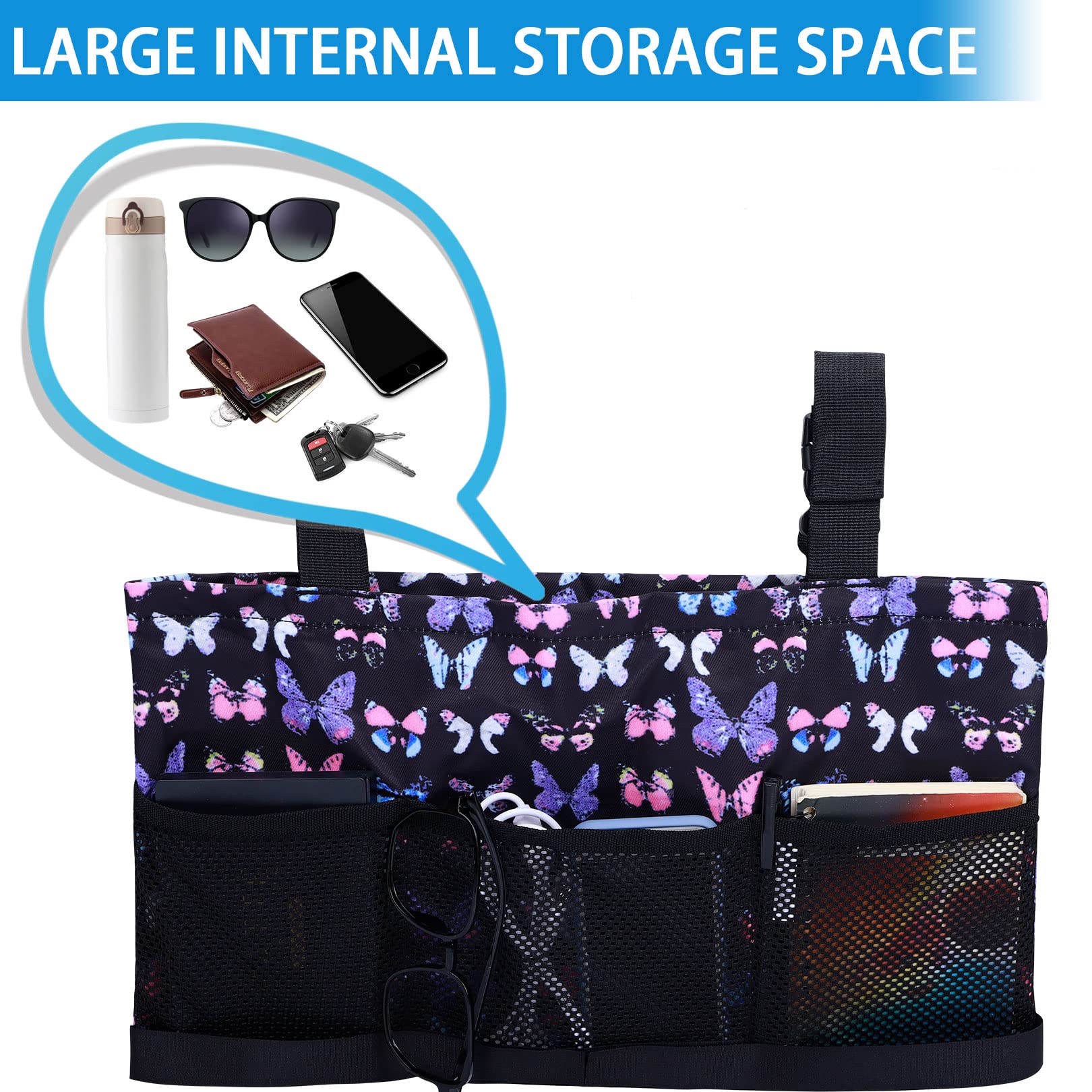 Waterproof Walker Bag with Pockets - Lightweight Universal Wheelchair Accessories for Seniors | Perfect for Daily Walks, Shopping & Outdoor Activities