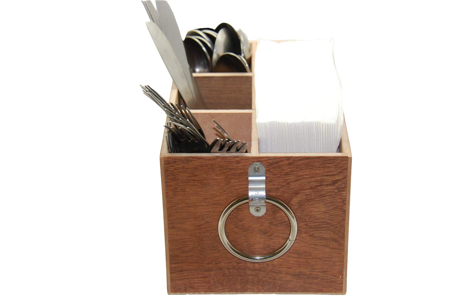 Stainless Steel Kitchen Utensil Holder & Silverware Caddy - Portable Picnic Organizer with Personalization Option - Perfect for Kitchen Decor, Grandmother's Gift, and Outdoor Dining Accessories