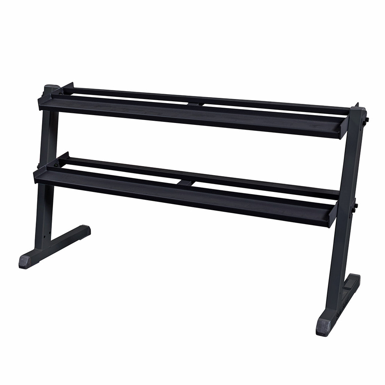 Body Solid GDR60B 2-Tier Dumbbell Rack - Heavy Duty Dumbbell Storage Stand for Home & Commercial Gyms - Perfect for Organizing Weights in Fitness Studios, Garages & Workout Rooms