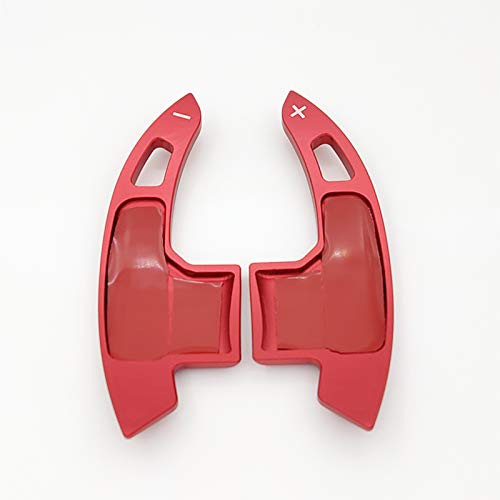 Premium Aluminum Alloy Steering Wheel Gear Shift Paddles Cover Trim - Compatible with Ford Mustang 2015-2023 Models (Red) | Enhance Driving Experience & Interior Style | Perfect for Racing Enthusiasts & Car Modifications