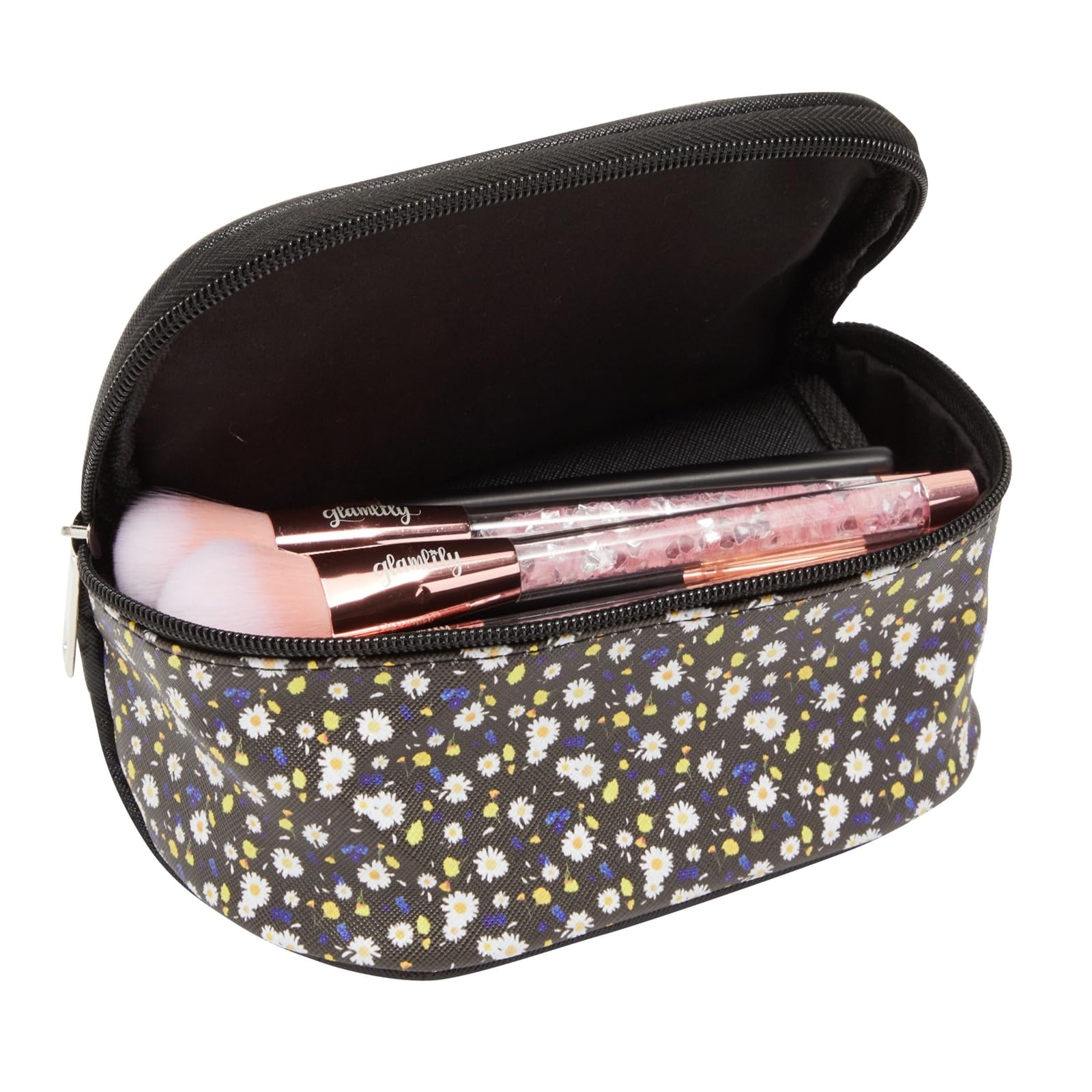 Floral Makeup Bag Set with Travel Organizer - 3 Piece Cosmetic Pouch Set (Small, Medium, Large) for Travel, Gym & Daily Essentials Storage