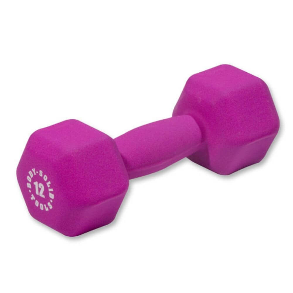 Body Solid Neoprene Dumbbell Set - 5-50 lbs Weight Options for Home Gym & Strength Training | Non-Slip Grip, Durable Rubber Coating | Perfect for Fitness, CrossFit & Workout Routines