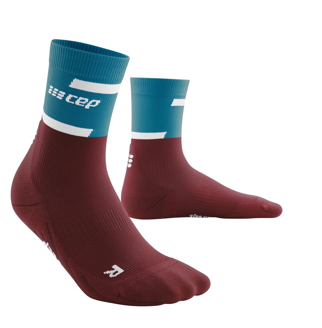 CEP Men's Performance Running Socks 4.0 - Breathable Athletic Crew Socks for Marathon, Workout & Sports - Mid Cut Compression Socks for Men