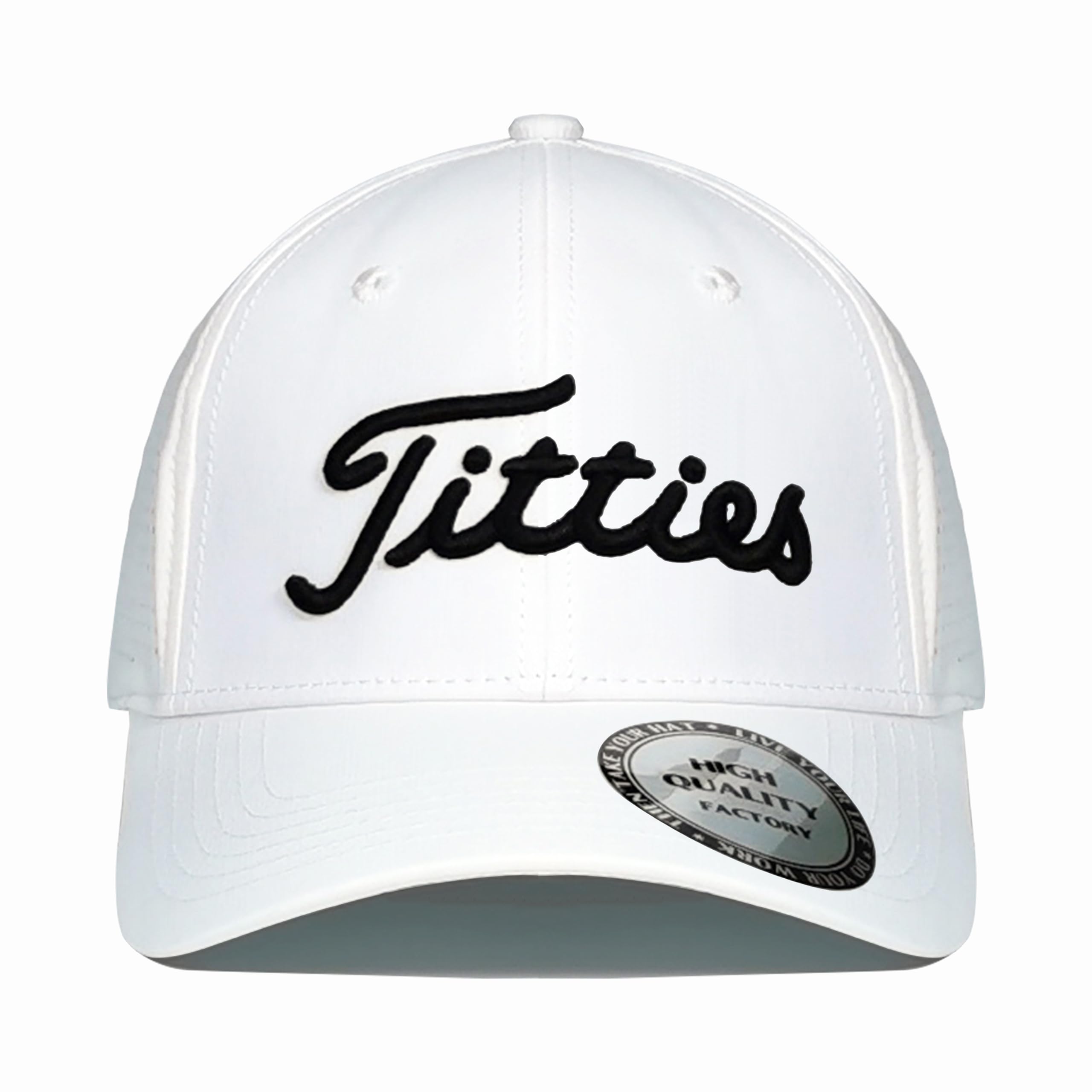 Bamveio Funny Golf Hat for Men & Women - White & Black Titliest Cap | Perfect for Golfing, Outdoor Sports & Casual Wear
