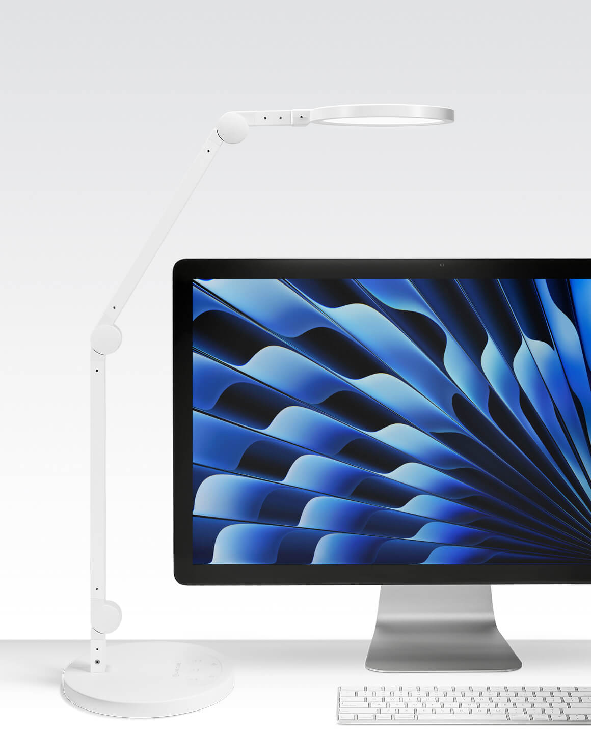 Lume Cube Edge Light 2.0 White LED Desk Lamp with Adjustable Base - Perfect for Home Office, Video Conferencing & Content Creation Lighting