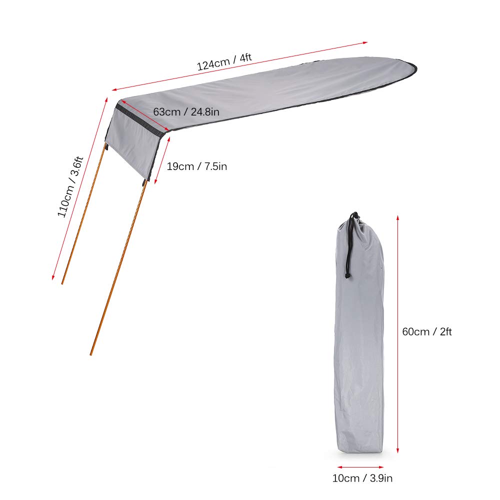Lixada Portable Kayak Canopy Sun Shade - UV Protection Canopy Cover for Single Person Kayaking, Canoeing & Outdoor Water Sports | Perfect for Fishing, Camping & Beach Adventures