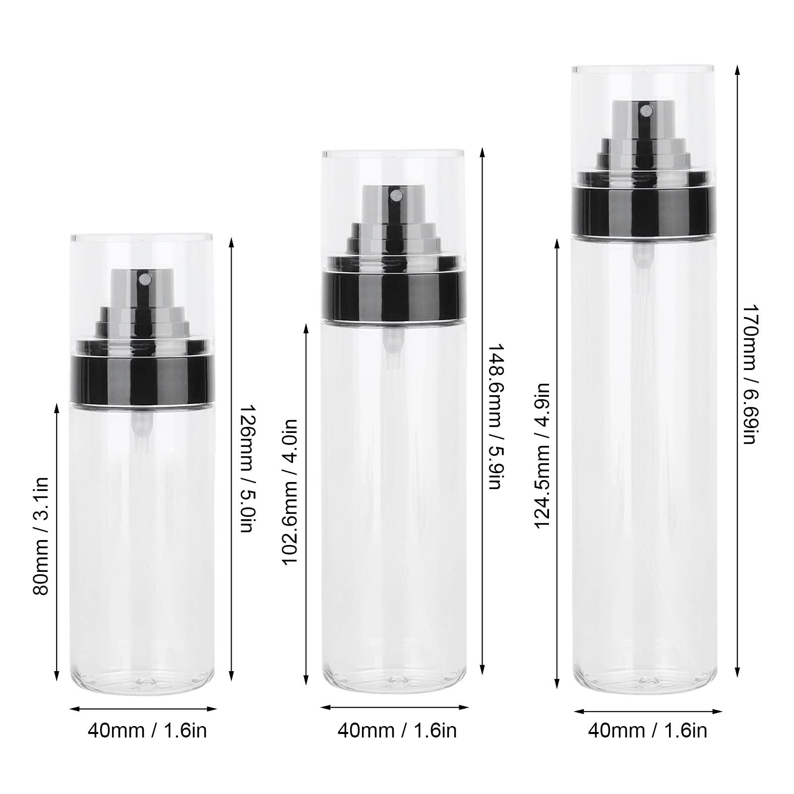 UBERSWEET® Empty Spray Bottles - BPA-Free Refillable Leakproof Travel Bottles for Beauty, Salon & Bathroom Use | Perfect for Haircare, Skincare & Cleaning Solutions
